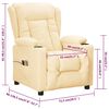 vidaXL rafmagns nuddstól krem gervi leður