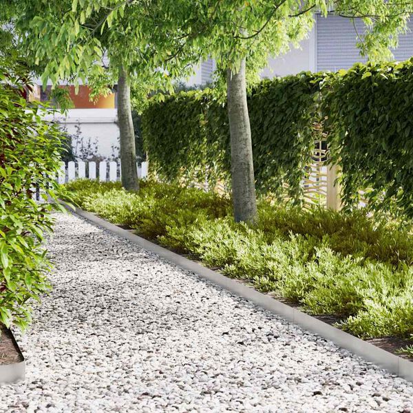 vidaXL Gar&eth;ja&eth;ar 50 pcs Silfur 100 x 0.05 x 20 cm Ry&eth;fr&iacute;tt St&aacute;l