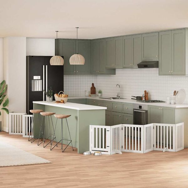 vidaXL hundahli&eth; me&eth; hur&eth; sem h&aelig;gt er a&eth; brj&oacute;ta saman 15 pl&ouml;tur 750 cm