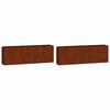 vidaXL Vegghengd Pl&ouml;ntuker 2 stk. Ry&eth;litur Corten St&aacute;l 53x10x17 cm