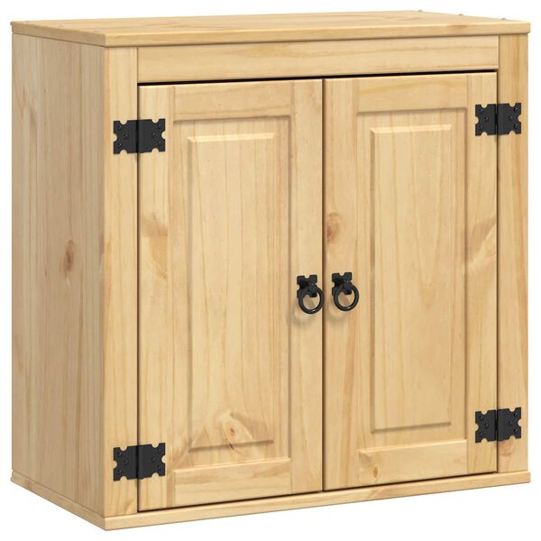 vidaXL Cabinet með hillu Hunang 60 x 32 x 40 cm Solid furuhikk