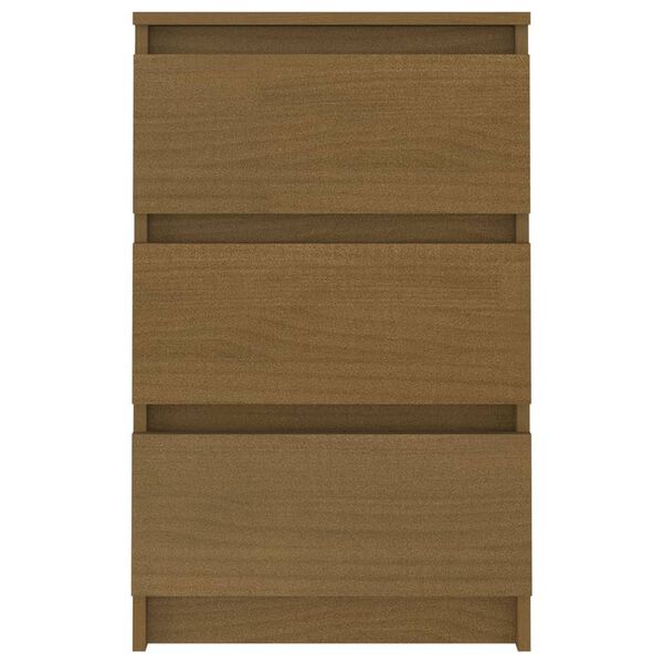 vidaXL n&aacute;ttbor&eth;ssk&aacute;pur Honey Brown 40x29,5x64 cm Solid Wood Furu