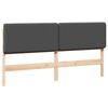 vidaXL B&oacute;lstru&eth; r&uacute;mgafl Br&uacute;nn og Dimmur gr&aacute;r 200 cm Solid furuhikk