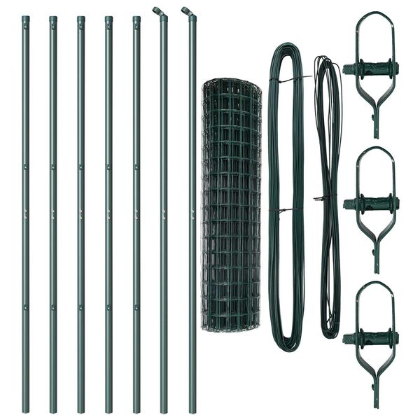 vidaXL Gir&eth;ing me&eth; p&oacute;st Gr&aelig;nn 1,2 x 10 m St&aacute;l og PVC