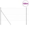 vidaXL Gir&eth;ingarp&oacute;stur Silfur 100 x 1,4 m (50 mm net) St&aacute;l
