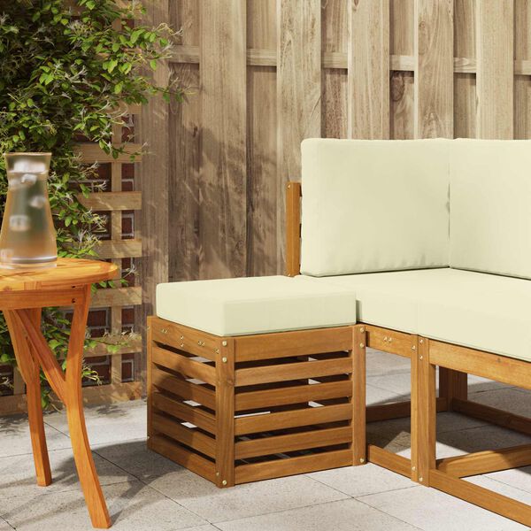 vidaXL Utandyra St&oacute;ll Bekkur Hrein akas&iacute;utr&eacute; N&aacute;tt&uacute;rulegur