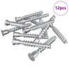 vidaXL H&uacute;sgagnaskr&uacute;&eth;ur 12 pcs Silfur &Oslash;7 x 50 mm M&aacute;lmur