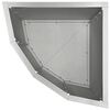 vidaXL Hornaplanta Silfur 30 x 30 x 50 cm stainless steel