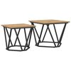 vidaXL Hli&eth;arbor&eth;ssett 2 pcs Artisan Eik Vinnslutr&eacute; og st&aacute;li