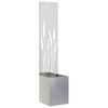 vidaXL Gar&eth;s b&uacute;na&eth; skj&aacute;r &Uacute;tskur&eth;ur Silfur 32 x 150 cm stainless steel