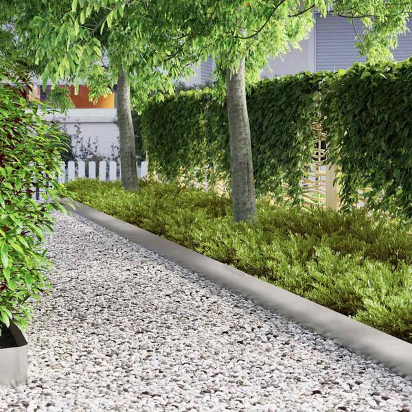 vidaXL Gar&eth;ja&eth;ar 4 pcs Silfur 450 x 0.05 x 15 cm Galvaniserad st&aacute;l