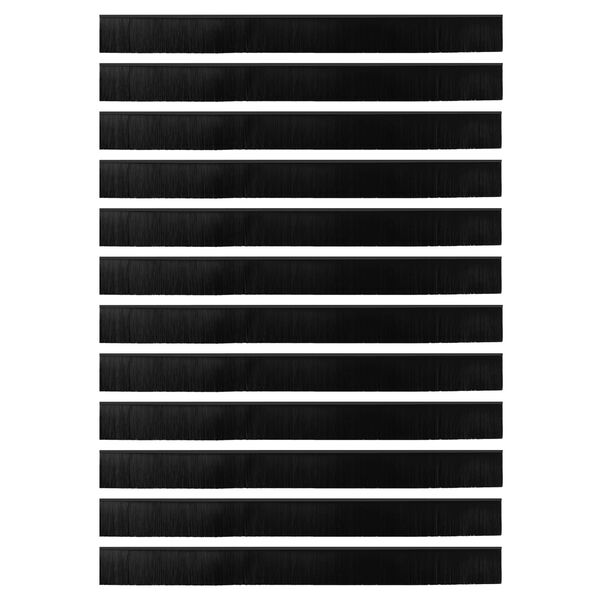 vidaXL Sj&aacute;lfklemmdu hur&eth;arbrosseglin 12 pcs Svartur 100 cm &Aacute;lblenda