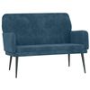 vidaXL Bekkur 108x79x79 cm Bl&aacute;tt Flauel