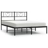 vidaXL R&uacute;mgrind &uacute;r M&aacute;lmi &aacute;n D&yacute;nu me&eth; H&ouml;f&eth;agafli Sv&ouml;rt 120x200 cm