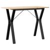 vidaXL Bor&eth;stofubor&eth; Y-grind 100x50x75 cm Gegnheil Fura og Steypuj&aacute;rn