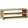 vidaXL Sj&oacute;nvarpssk&aacute;pur Br&uacute;nn 100 x 32 x 36 cm Gegnheill mang&oacute;vi&eth;ur