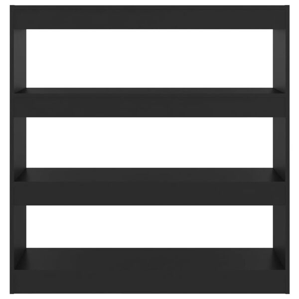 vidaXL B&oacute;kahilla/Skilr&uacute;m Svart 100x30x103 cm Sp&oacute;naplata