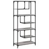 vidaXL B&oacute;kahilla Gr&aacute;ir Sonoma Eik 81x36x176 cm Samsettur Vi&eth;ur