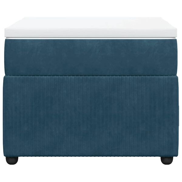 vidaXL H&oacute;lfa&eth; Springr&uacute;m me&eth; D&yacute;nu Bl&aacute;tt 100x200 cm Flauel