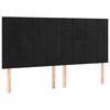 vidaXL H&ouml;fu&eth;gafl svartur 200x5x118/128 cm flauel