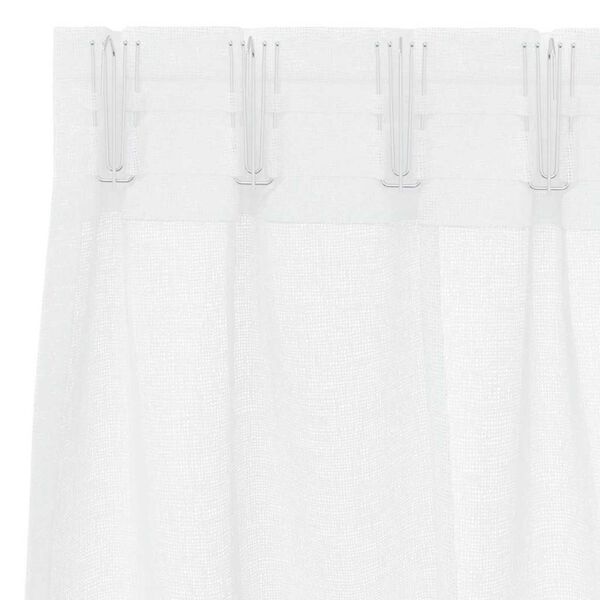 vidaXL Voile gardína 2 pcs Hvítt 225 x 140 cm Pólýester