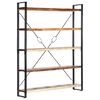 vidaXL B&oacute;kask&aacute;pur me&eth; 5 hillum 140x30x180 cm Gegnheill Endurunninn Vi&eth;ur