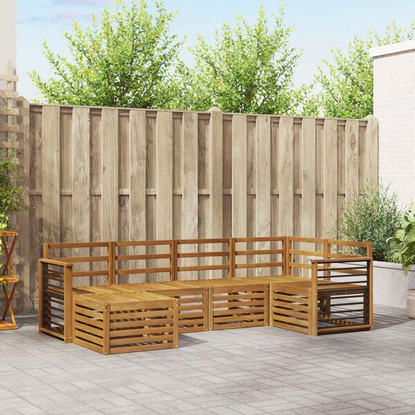 vidaXL S&oacute;fasett 6 pcs N&aacute;tt&uacute;rulegur Hrein akas&iacute;utr&eacute;