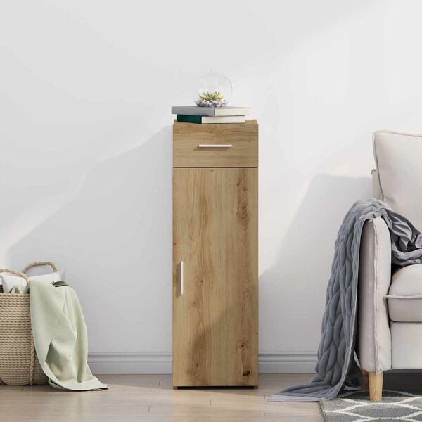 vidaXL Vi&eth;beinteyfla me&eth; sk&uacute;ffu Artisan Eik 30 x 42,5 x 93 cm