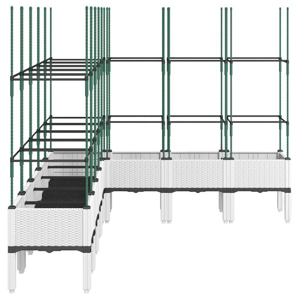 vidaXL Gr&oacute;&eth;urkassi me&eth; Rimlagrind 200x160x142,5 cm Hv&iacute;tt PP