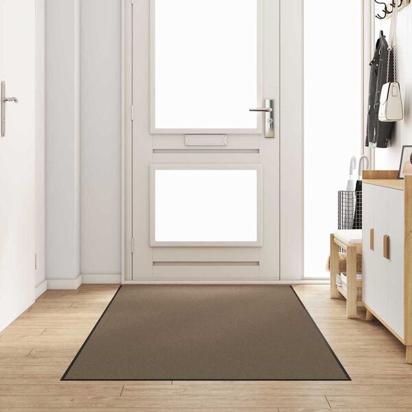 vidaXL Dyramotta Beige og svartur 120 x 300 cm Polypropylene og vinyl