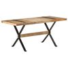 vidaXL Bor&eth;stofubor&eth; 160x80x76 cm Gr&oacute;fur Mang&oacute;vi&eth;ur