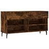 vidaXL Sk&oacute;bekkur Reyklitu&eth; Eik 102x35x55 cm Samsettur Vi&eth;ur