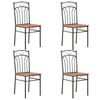 281398 vidaXL Dining Chairs 4 pcs Brown MDF