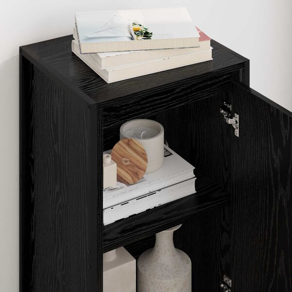 vidaXL Vi&eth;beinteyfla Svartur Eik 43 x 36 x 75,5 cm Samsettur vi&eth;ur