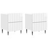 vidaXL Noat&ouml;flu sk&aacute;pur 2 pcs H&aacute;glansandi hv&iacute;tur 43 x 34,5 x 49,5 cm