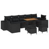 vidaXL Gar&eth;s&oacute;fa sett 10 pcs Svartur p&oacute;l&yacute;rattan
