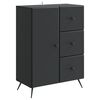 vidaXL Vi&eth;beinteyfla Svartur 66 x 34,5 x 90 cm Samsettur vi&eth;ur