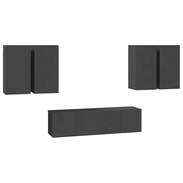 vidaXL 6 hluta Sj&oacute;nvarpssk&aacute;pasett Gr&aacute;r Samsettur Vi&eth;ur