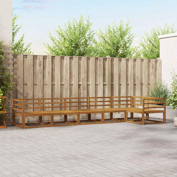 vidaXL &Uacute;ti s&oacute;fasett 6 pcs N&aacute;tt&uacute;rulegur Hrein akas&iacute;utr&eacute;