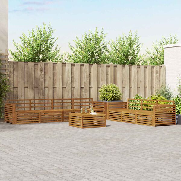 vidaXL &Uacute;ti s&oacute;fasett 8 pcs N&aacute;tt&uacute;rulegur Hrein akas&iacute;utr&eacute;