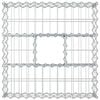 vidaXL Gabion h&aelig;kka&eth; r&uacute;m Silfur 60 x 60 x 20 cm Galvaniserad st&aacute;l