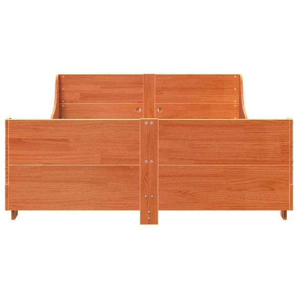 vidaXL R&uacute;mgrind &aacute;n D&yacute;nu Vaxbr&uacute;n 120x200 cm Gegnheil Fura