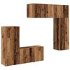 vidaXL Sj&oacute;nvarpsveggdeild Vegghengt 5 pcs Gamall vi&eth;ur Samsettur vi&eth;ur