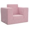 vidaXL Kids Svefns&oacute;fi Pink Soft Plush