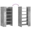 vidaXL Skóskápur Steypugrár 52x37,5x100 cm Samsettur Viður