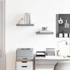 vidaXL Vegghengdar Hillur 2 stk. Gr&aacute;ar 40x23x3,8 cm MDF