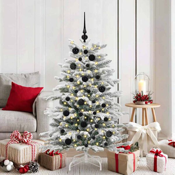 vidaXL J&oacute;laskrautsett me&eth; 150 LED 61 pcs Svartur Plast