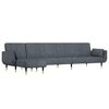 vidaXL L-laga Svefns&oacute;fi D&ouml;kkgr&aacute;r 275x140x70 cm Flauel