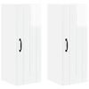 vidaXL Eldh&uacute;s sk&aacute;pur Lucca 2 pcs H&aacute;glansandi hv&iacute;tur 30 x 31 x 80 cm