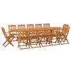 vidaXL 13 bita gar&eth;bor&eth;stofusett 280x90x75 cm gegnheilvi&eth;i Acacia